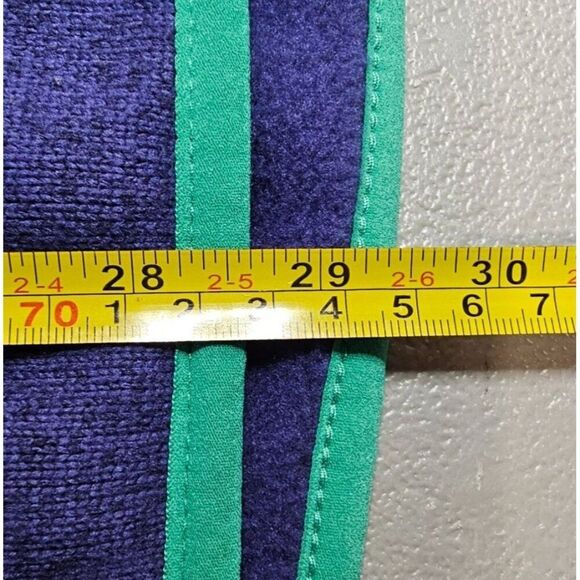 Chubbies Mens M Vintage 90's 1/4 T Snap Pullover Sweater Blue Teal - Picture 8 of 11